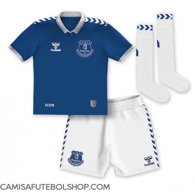 Camisa de time de futebol Everton Dwight McNeil #7 Replicas 1º Equipamento Infantil 2023-24 Manga Curta (+ Calças curtas)